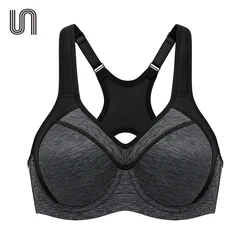 Mulheres de alto impacto esportes sutiã de energia racerback underwire levemente acolchoado apoio workout topos de fitness sutiã esportivo roupa interior novo