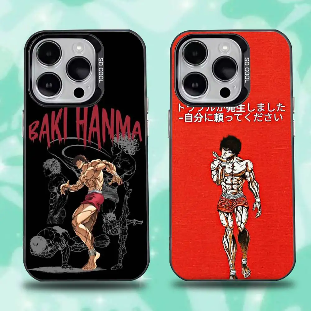 

Anime H-Hanmas Baki Phone Case For iPhone 16,15,14,13,12,11,Mini,Pro,E,SE4,XS,MAX Black Candy Matte Cover