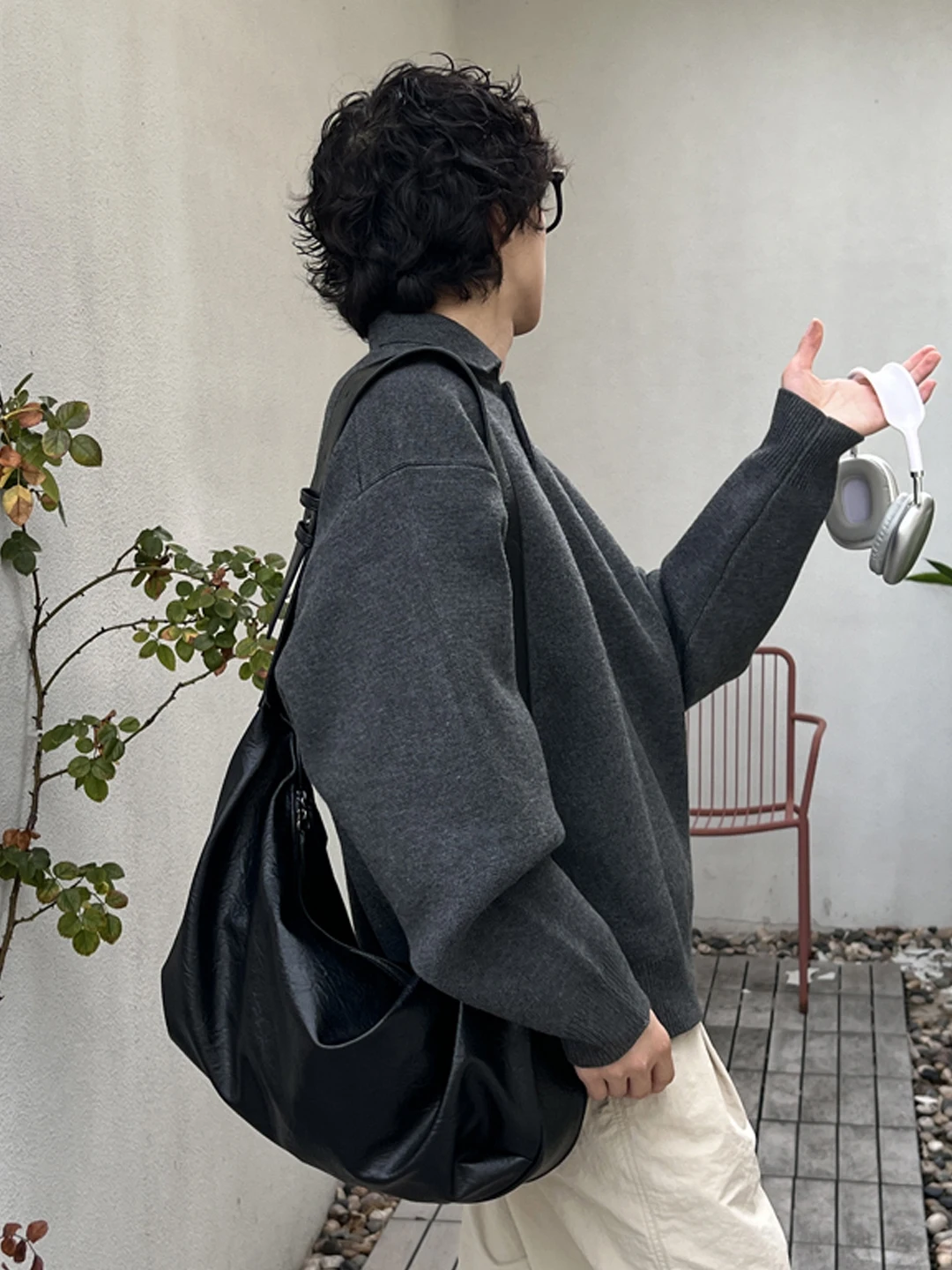 

Оригинальная дизайнерская сумка-тоут YUEN, очень большая вместительная сумка из искусственной кожи на одно плечо, сумка через плечо для мужчин и женщин