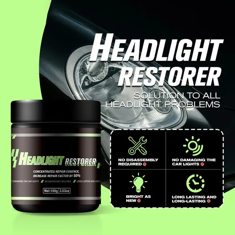 

Headlight Lens Restorer Car Headlight Restoration Headlight Restorer With Sponge Head Light Lens Restorer Auto Detailing