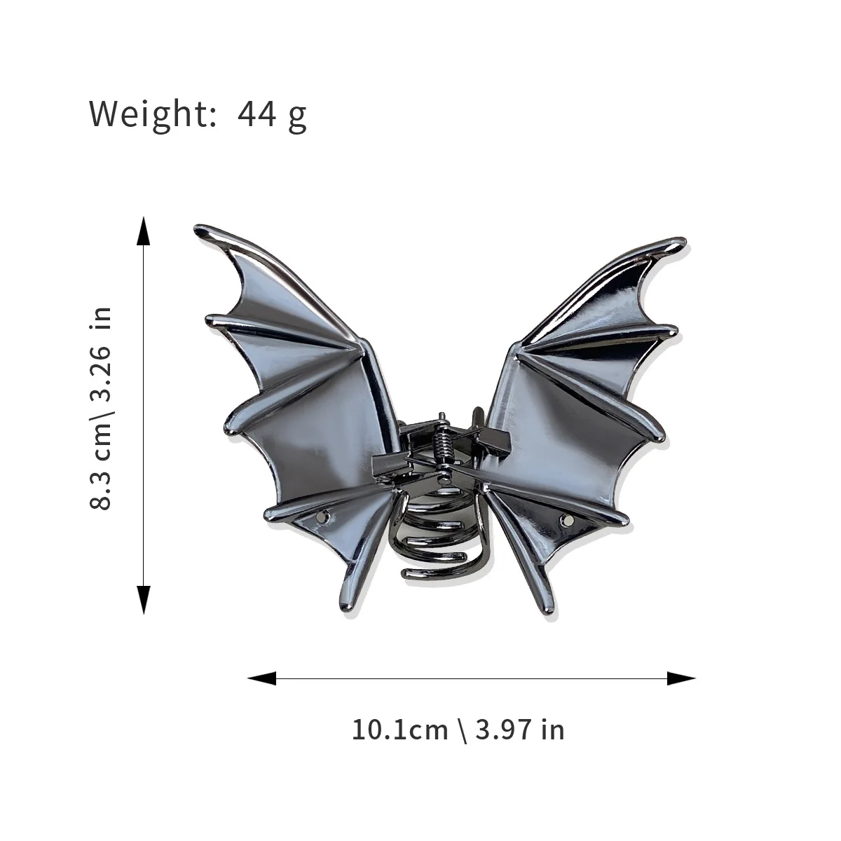 YHJ 합금 박쥐 헤어 클로, 미니멀 디자인, 대형 헤어 클로 클립, 여성용 헤어 액세서리, 신제품