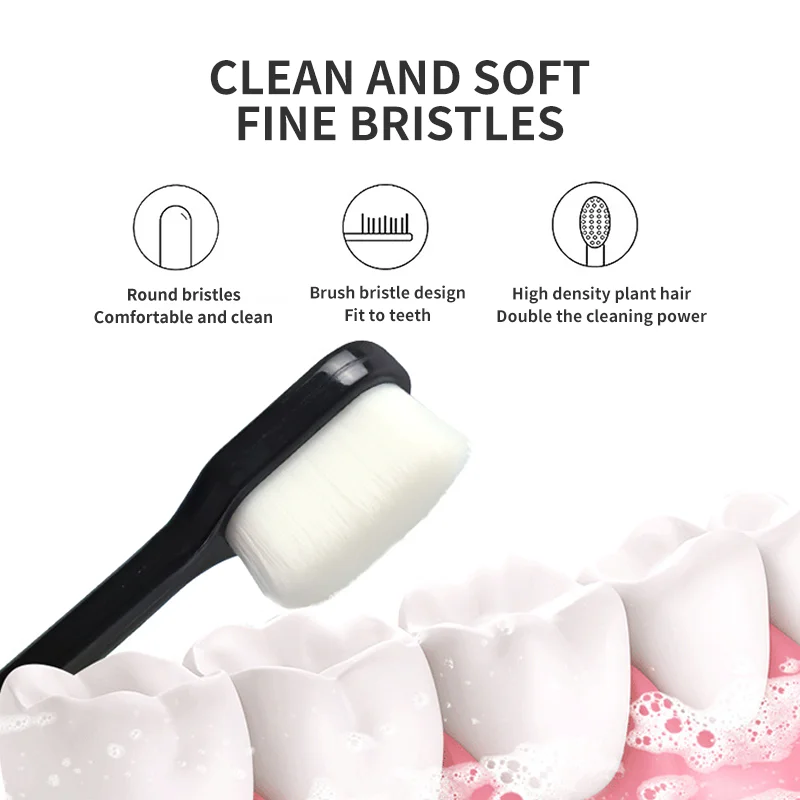 

Adult Toothbrush Curved Arc-Shaped Brush Head Soft-Bristled High-Density Bristles Tooth Brush Portable Packaging