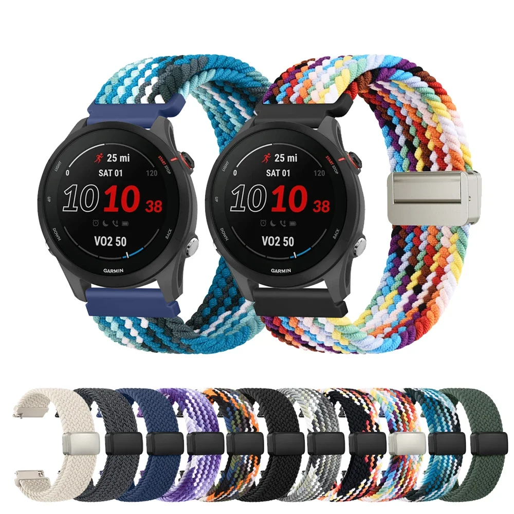 18/20/22mm Braided Strap For Garmin Vivoactive 4 5 3 s/Venu 3 2s Sq 2 Plus/Forerunner 265 255S 645 245 Music/Vivomove WatchBand