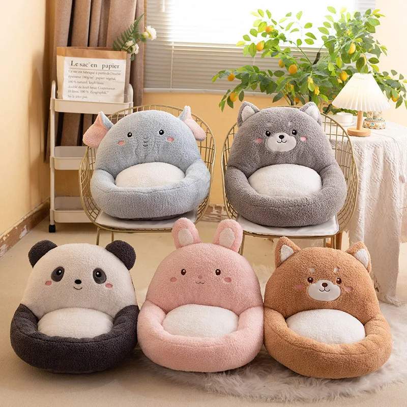 

Cartoon Shark Seat Cushion Plush Toy Stuffed Soft Shiba Inu Panda Rabbit Sofa Cushion Bay Window Pillow Nice Gift for Kids Girls