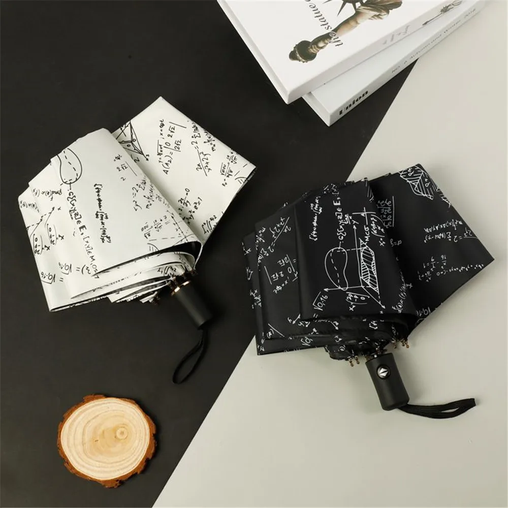 Automatic Umbrella Student Mathematics Umbrella Portable Folding Sun Umbrellas Travel Anti-UV Parasol Gifts For Friends