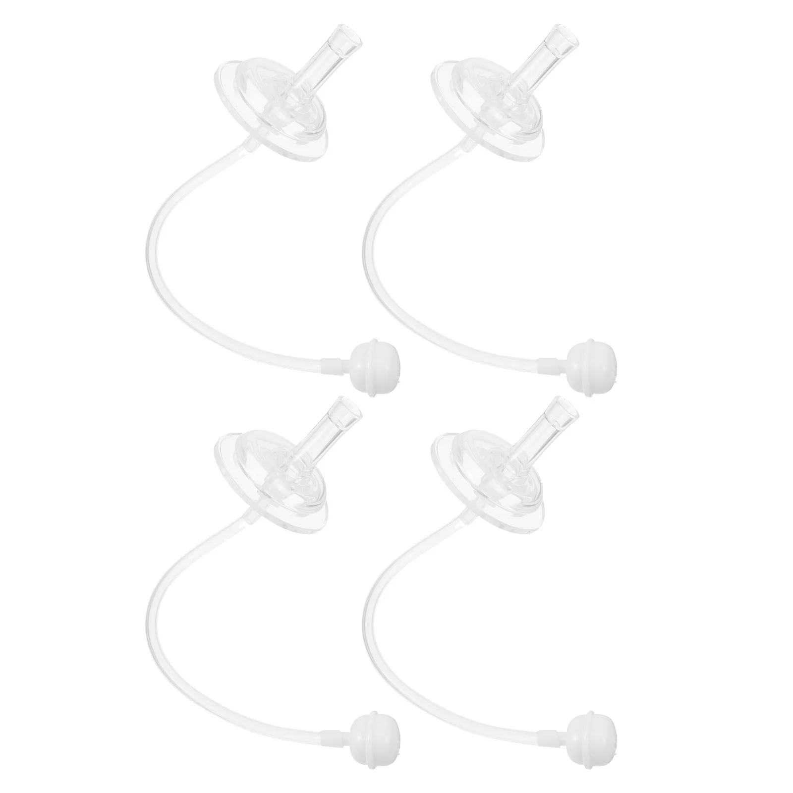 

4 шт., сменная соломинка для детской бутылочки, прочные силиконовые аксессуары для кормления, чашка для питья молока с широким горлышком, соломенная присоска для бутылочки молока