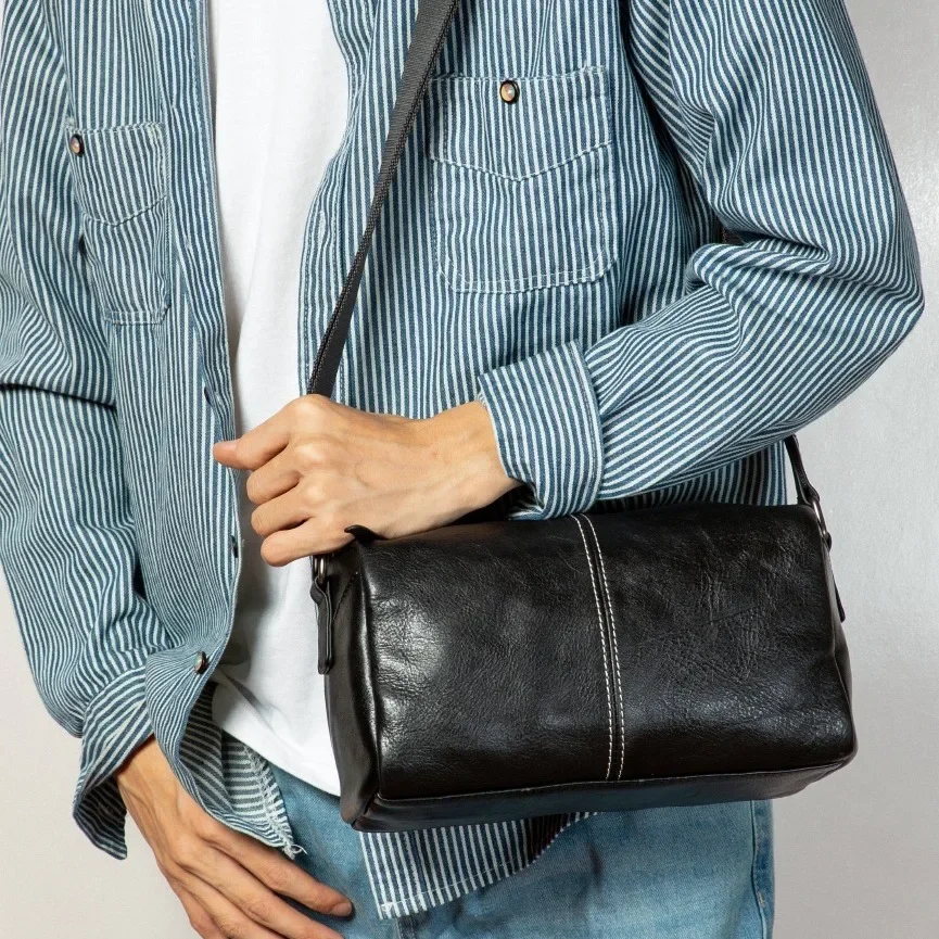 Classic Retro Men's Shoulder Bag Small Square Crossbody Bag