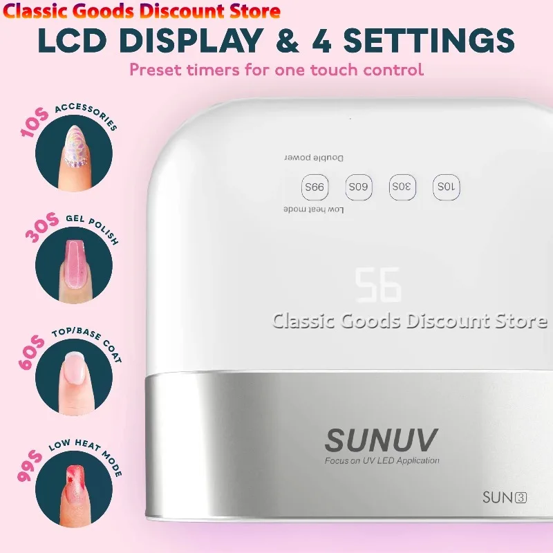 48W 36 LED Lampada UV per asciugatrice per unghie per polimerizzare tutti i gel Poly Polish Motion Sensing Manicure Pedicure Salon Tool 10/30/60/99s Timer