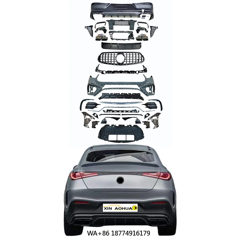 

High Quality Body Kit Bumper for C254 GLC Coupe Upgraded GLC63 Coupe Body Kit Grille Spooler