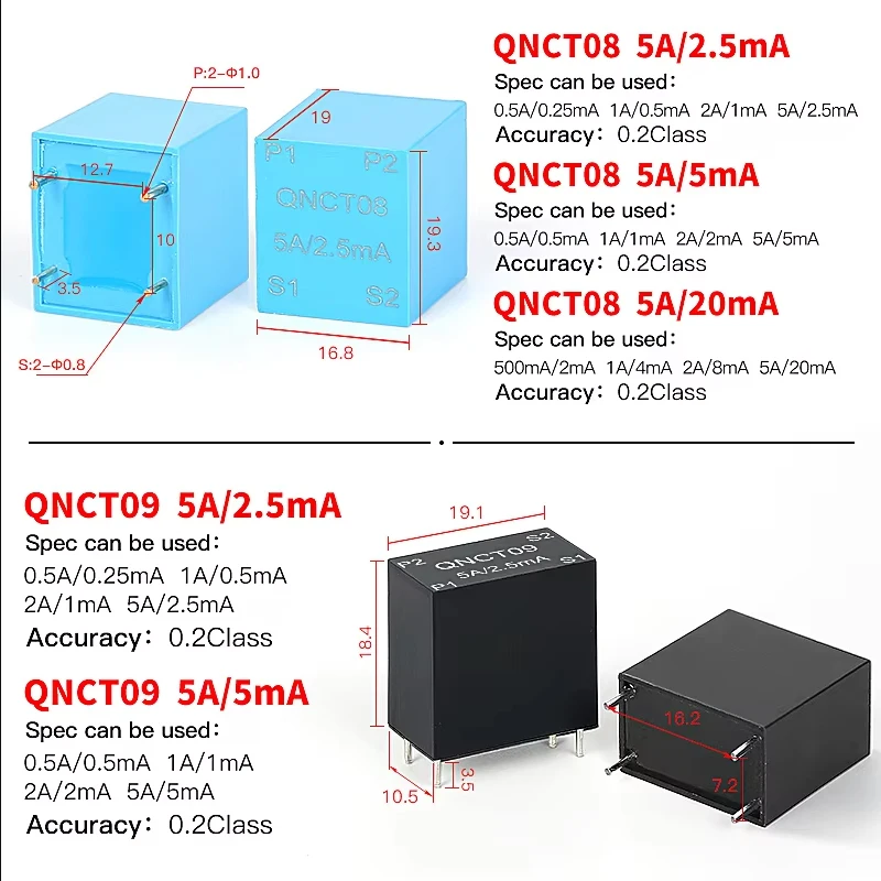 Picture 5: QNPT02 AC Voltage Transformer PCB Micro Precision 2mA 2mA 110V 220V 380V sensor transducer potential transformer current factory