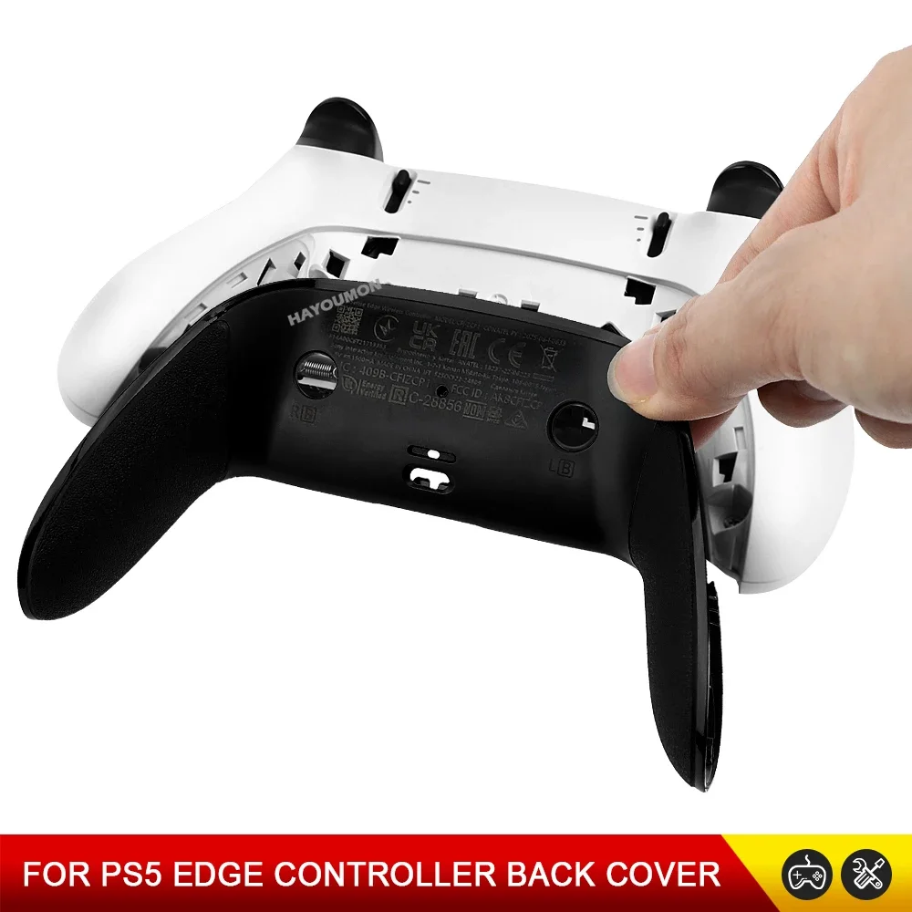 حافظة خلفية بديلة لجهاز PS5 Dualsenses Edge Controller Housing Back Shell متوافقة مع غطاء مضاد للانزلاق لوحدة تحكم PS5 Edge