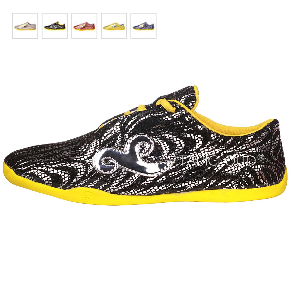 Professional Martial Arts Shoes, Authentic Pattern, Microfiber, Genuine Leather, Kung Fu Training, Competition