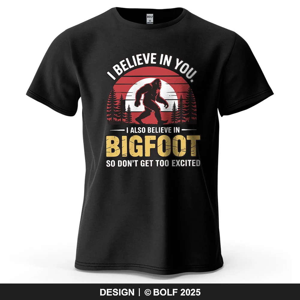 I Believe in You Printed Men's T-Shirt 100% Cotton Oversized Humorous Graphic Tees for Women Tops Casual Streetwear