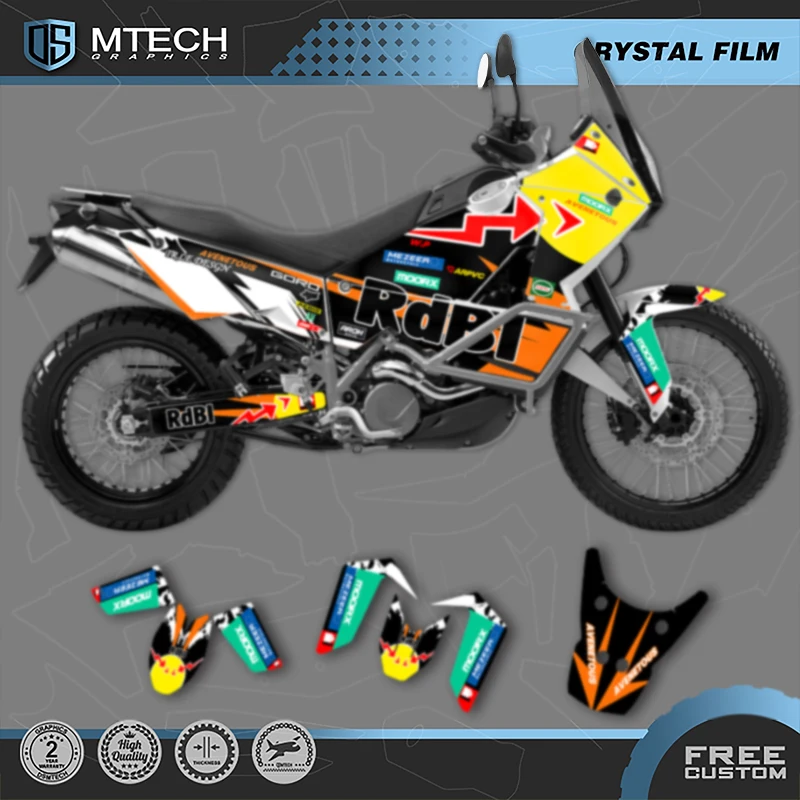 

DSMTECH Custom Motorcycle Graphics For KTM 2003 2004 2005 2006 2007 2008 2009 2010 2011-2016 ADV990 Decals Stickers Kits 004