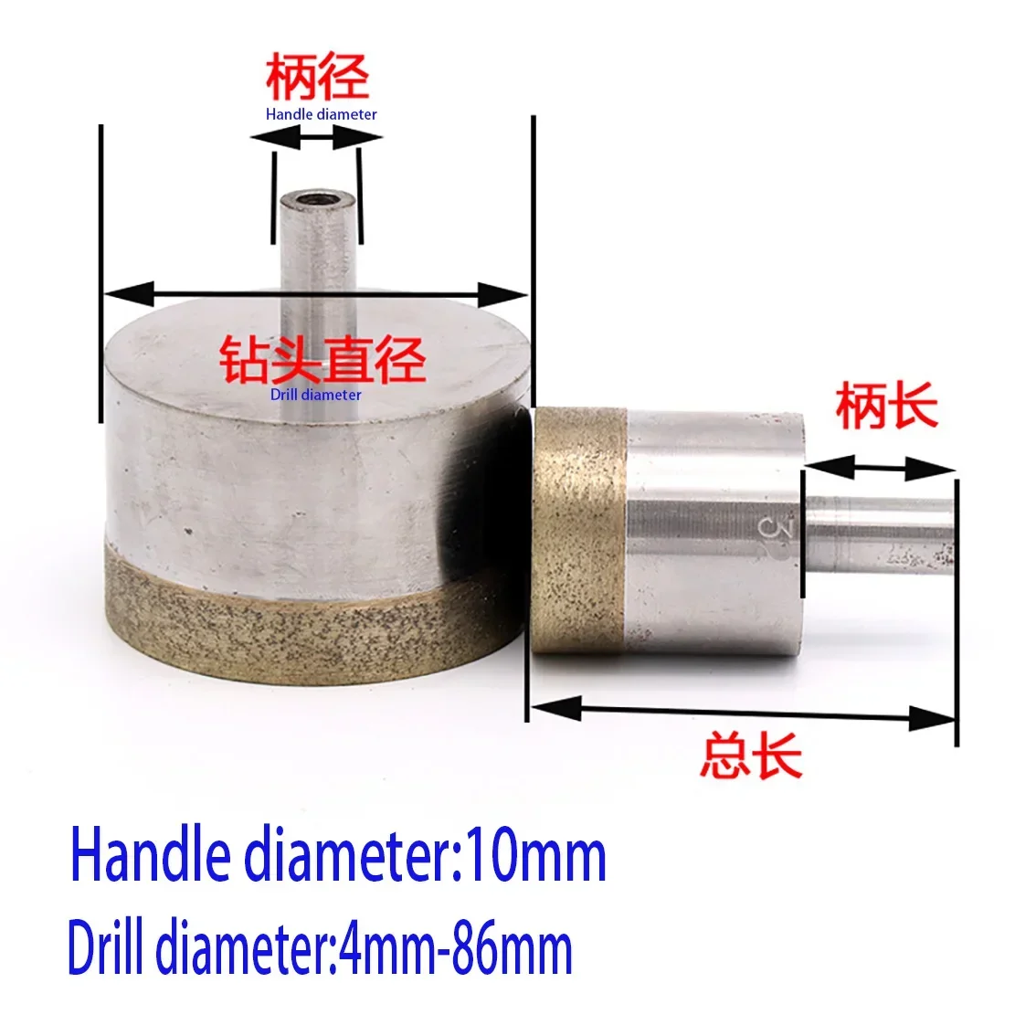1-10Pcs 6mm 8mm 14mm Diamond Powder Sintered Drill Bit Wet Dry Drilling for Tile Marble Glass Ceramic Porcelain Granite Hole Saw