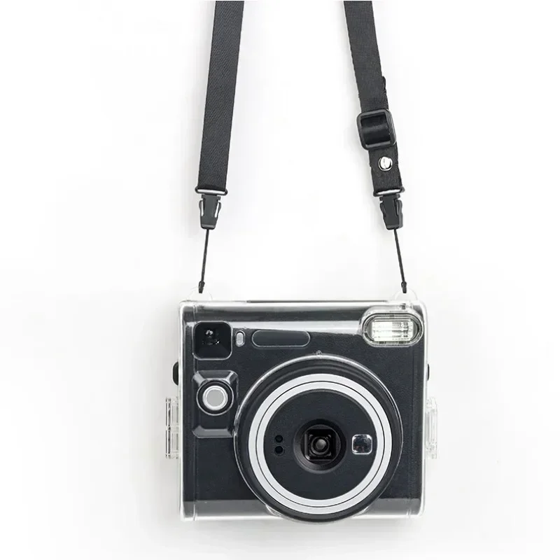 1pc Transparent Plastic Camera  Travel Portable Shoulder Bag for Instax Square SQ40 Storage Case Cover