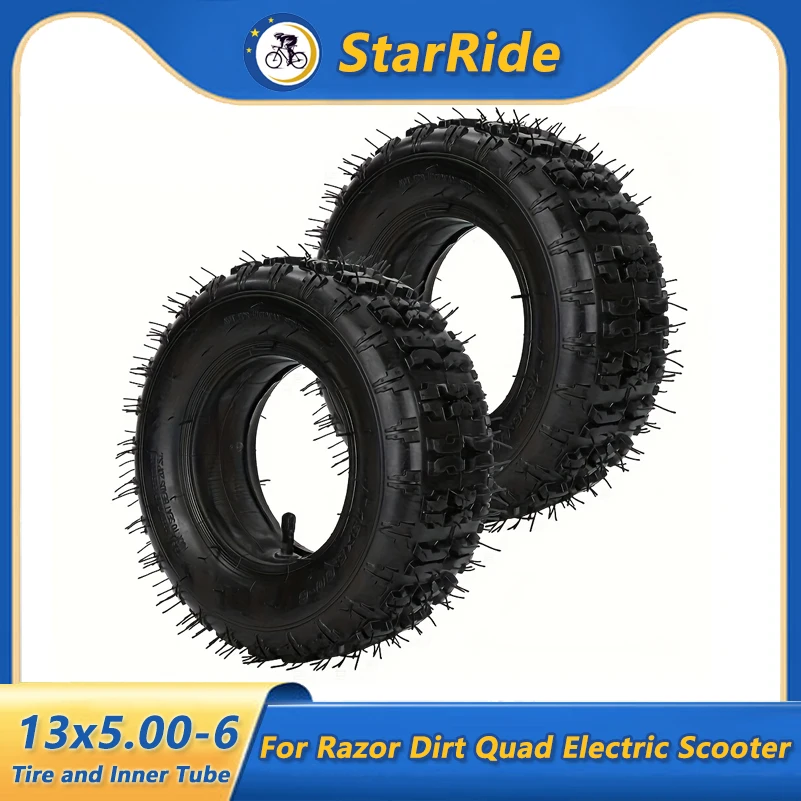 

13x5.00-6 Набор шин и камер с прямым стержнем клапана для бритвы, квадроцикла, запчасти для электрического скутера, аксессуары 13*5.00-6