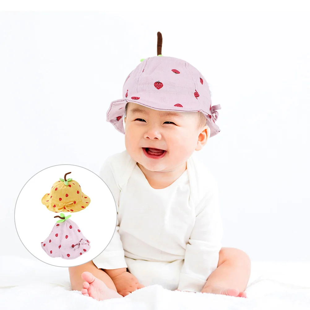

2 Pcs Has Baby Beach Essentials Bucket Hat for Funny Girls Hats Kids Boys Sun Infant