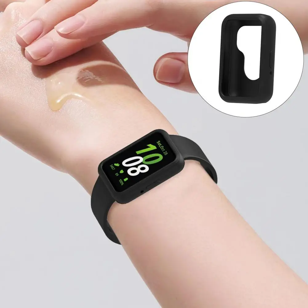 Smartwatch Silicone Protective Case Anti-Scratch Watch Protective Bumper Shell Cover Bumper Frame for SamsungGalaxy Fit 3