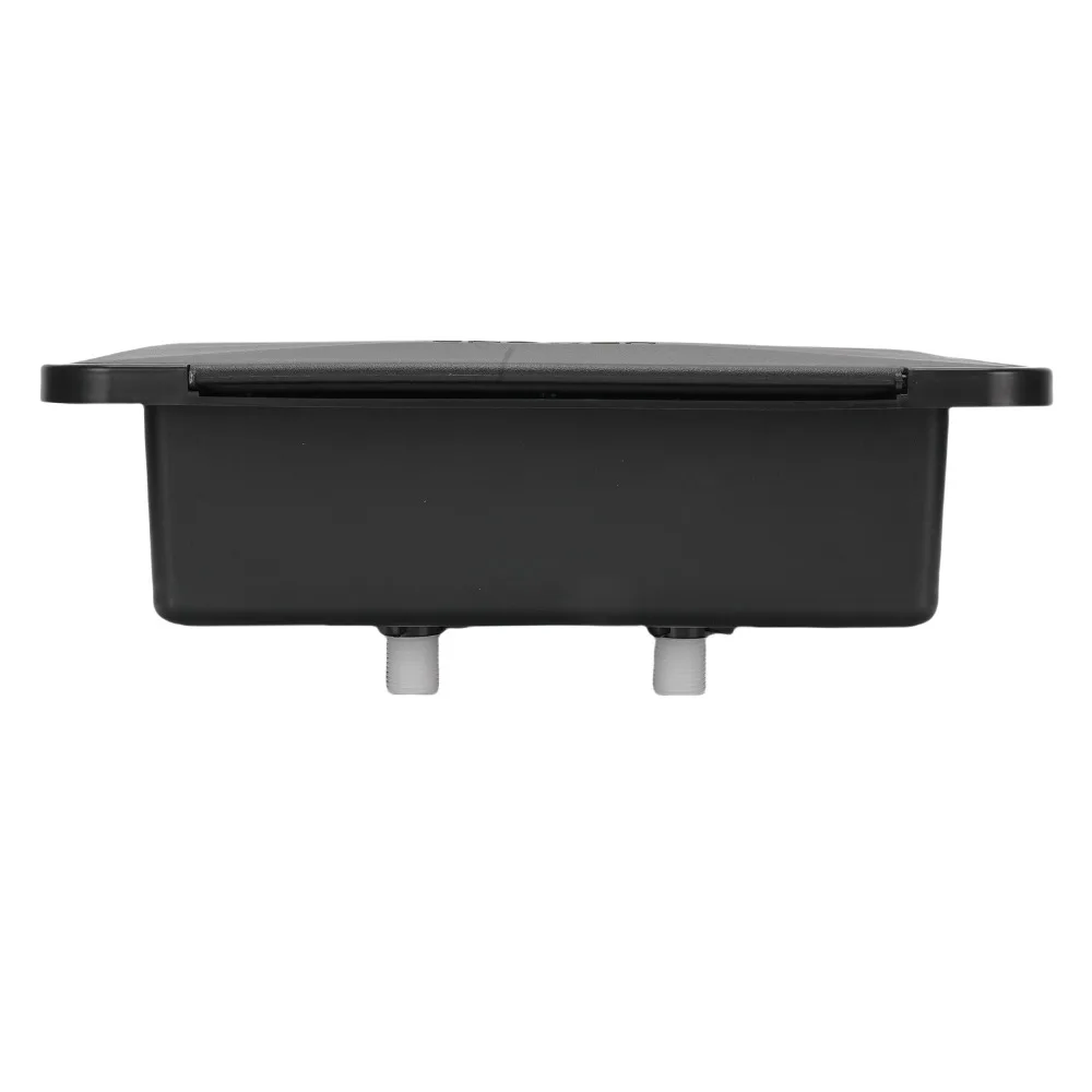 2.5 GPM Showerhead Exterior Shower Box 59.06 Inch Hose Lockable Outdoor Shower Kit Black Wall Mount Design Trailer Shower Box