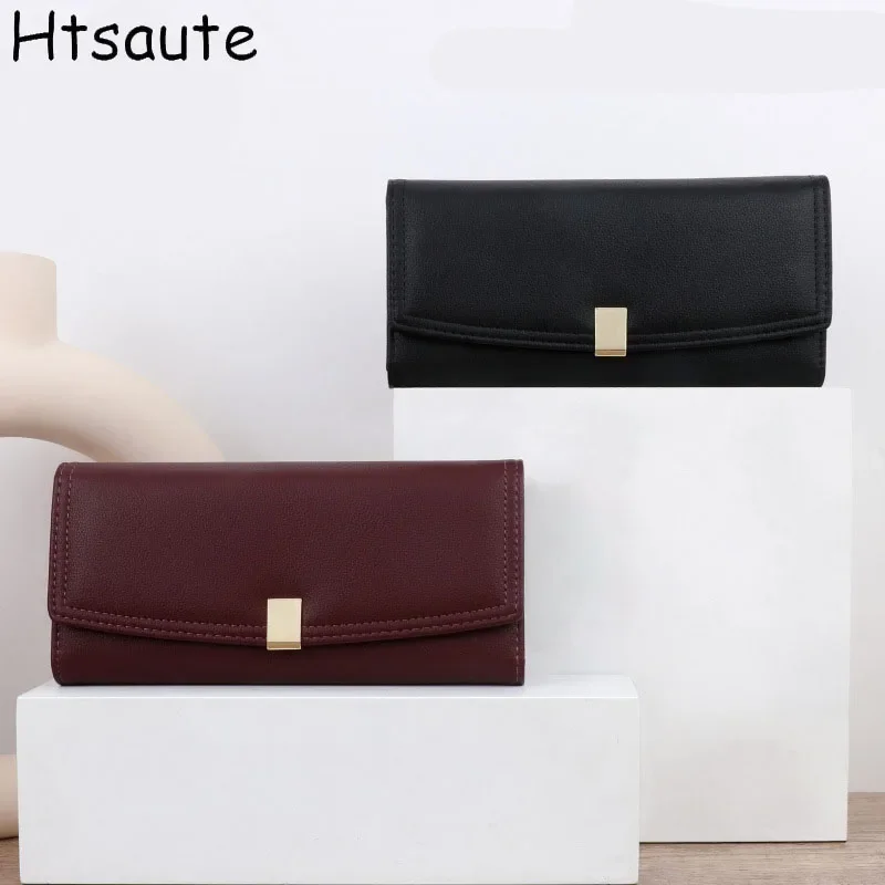 

Elegant Women Wallet PU Leather Fold-over Purse ID Card Holder Ladies Wallet Female Hasp Clutch billetera bolas billetera