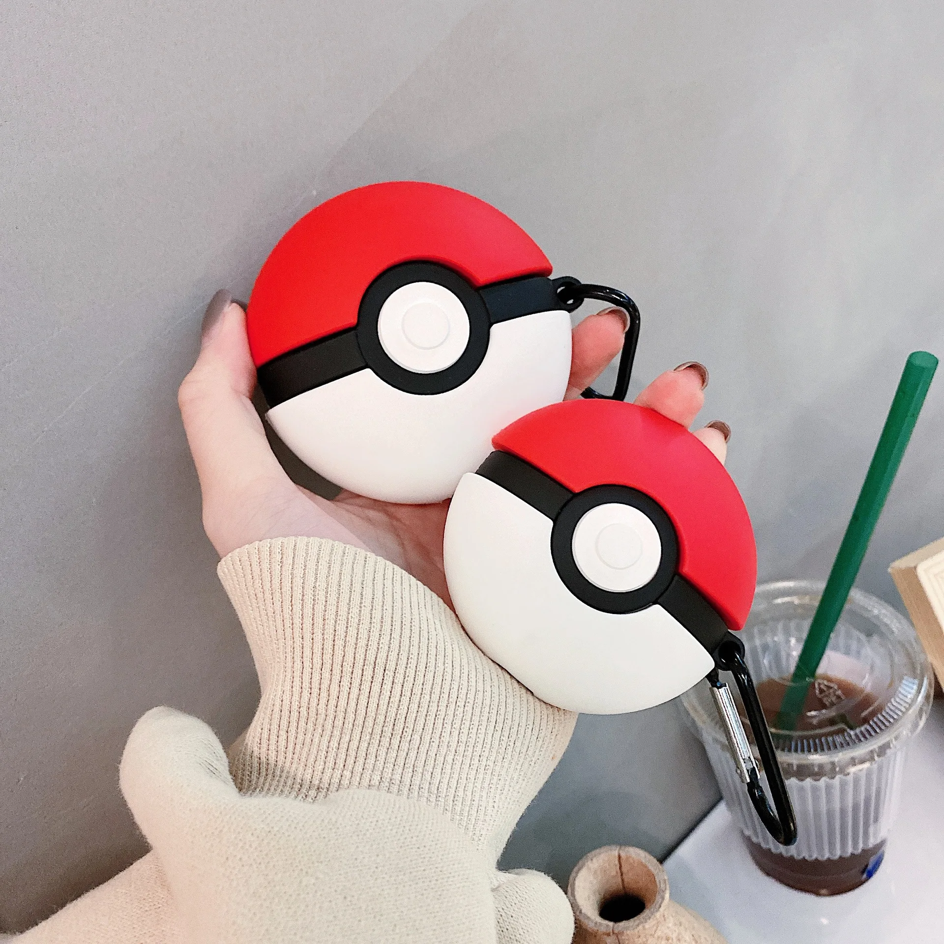 Pokemon Ball para Airpods 4 3 2 1 Funda, funda protectora de silicona para auriculares de Anime de dibujos animados 3D para Airpods Pro 2 Funda