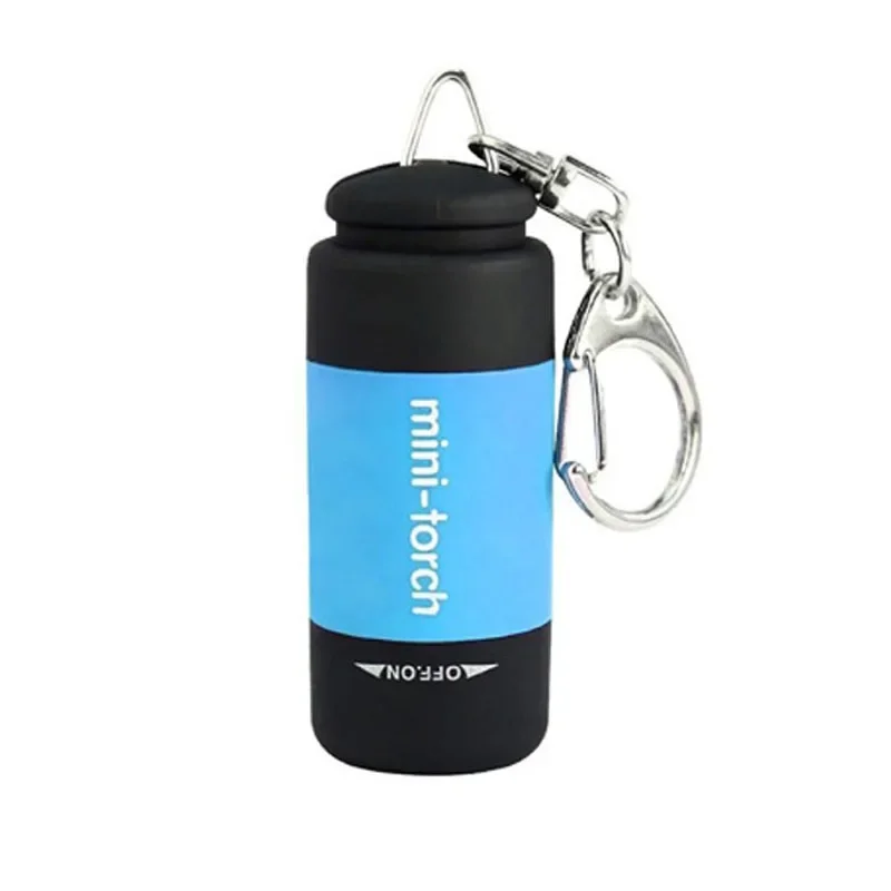 Mini Flashlight USB Charging LED Outdoor Small Keychain Light, Convenient Plastic Flashlight