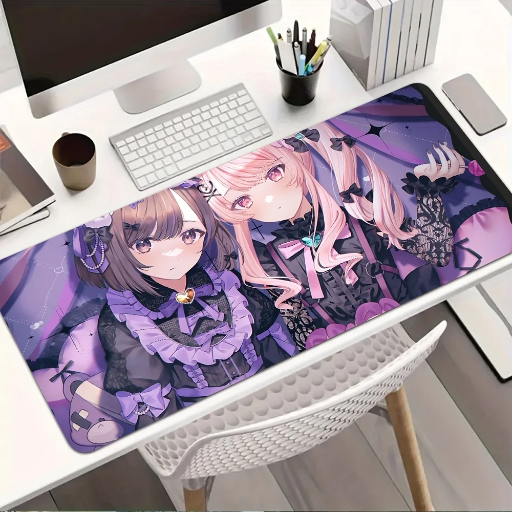 

Gaming Mouse Pad,Large Desk Mat,Anti-slip Stitched Edges,Gothic Lolita Anime Girls Print,Keyboard Pad for Gaming & Daily Desktop