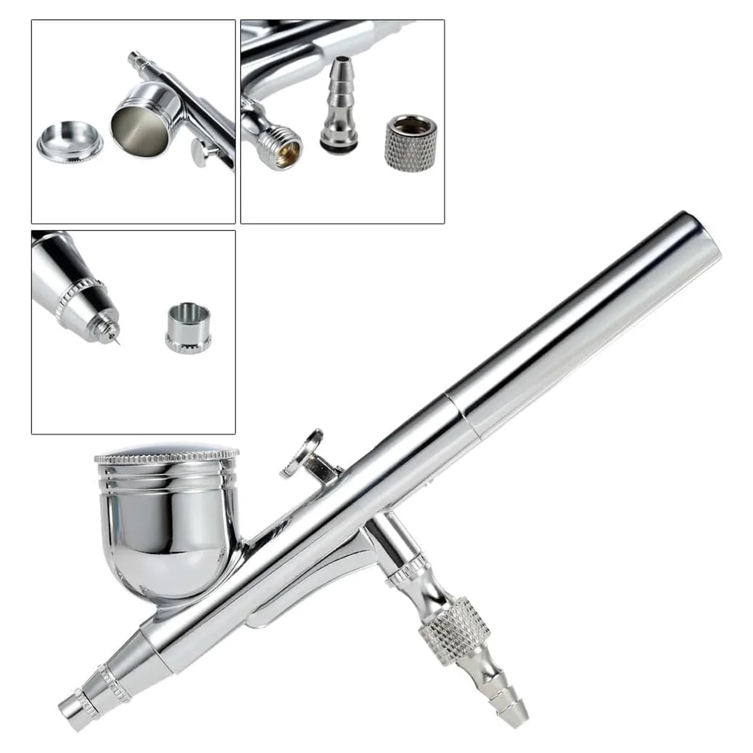 JOYSTAR 0.3mm Gravity Feed Dual-Action Airbrush Paint Spray Gun Kit Set
