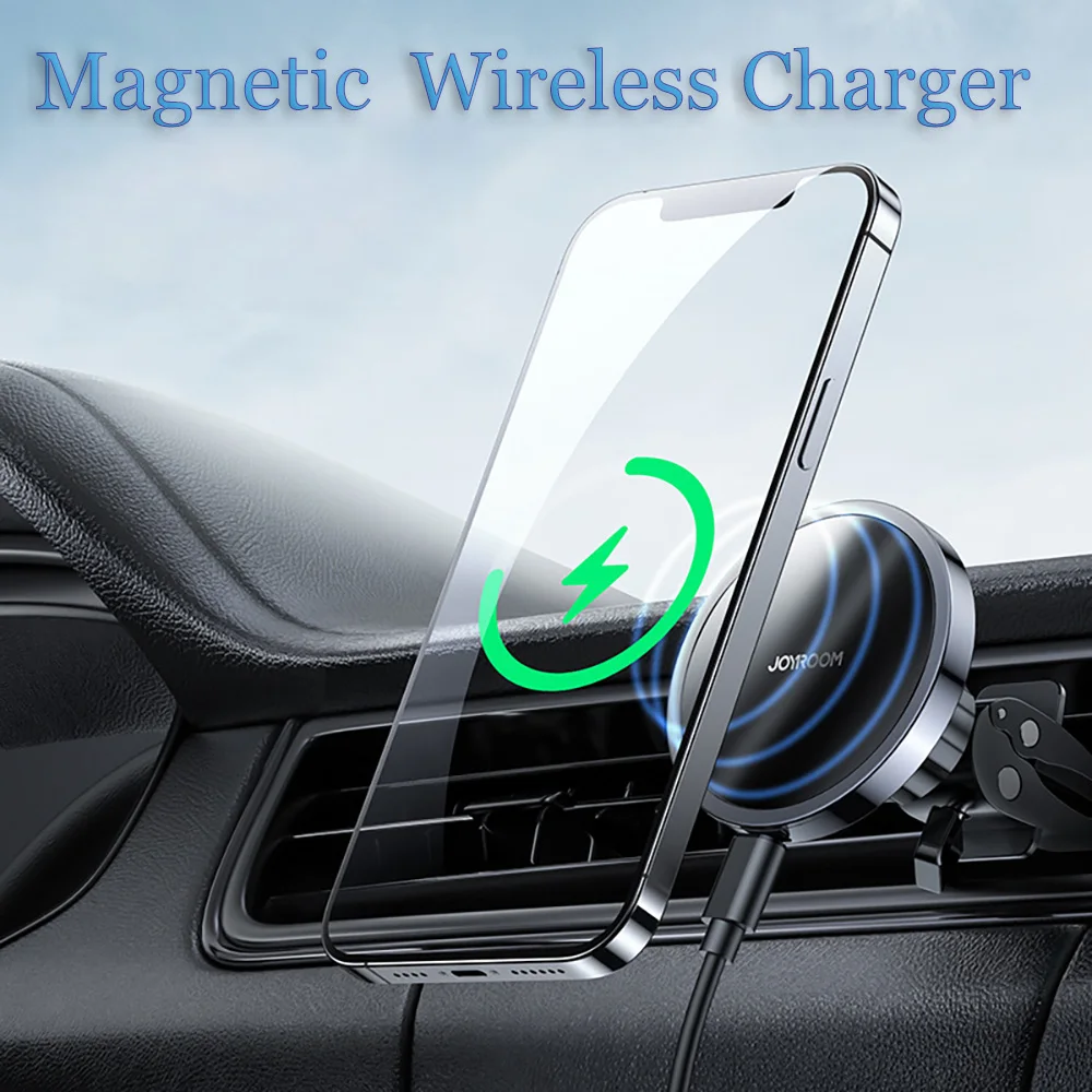 

15W Magnetic Car Phone Bracket Wireless Charger Navigation Holder Air Vent Charging Phone Holder Fast Charger for IPhone 14 13