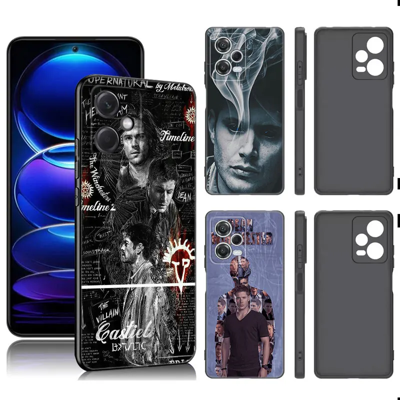 Supernatural Black Silicone Phone Case For Xiaomi Redmi Note 9 10 11 11S 11T 12 13 Pro 5G Plus 9S 10S 12S