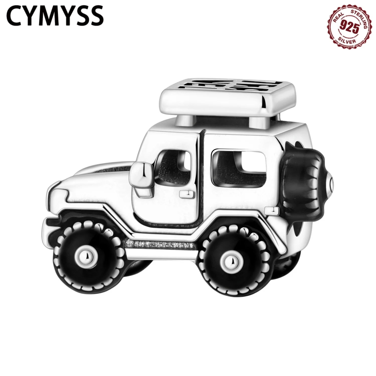 

CYMYSS 2025 New S925 Sterling Silver Jeep Charm Beaded Boutique Birthday Party Jewellery Gifts Women's Beads