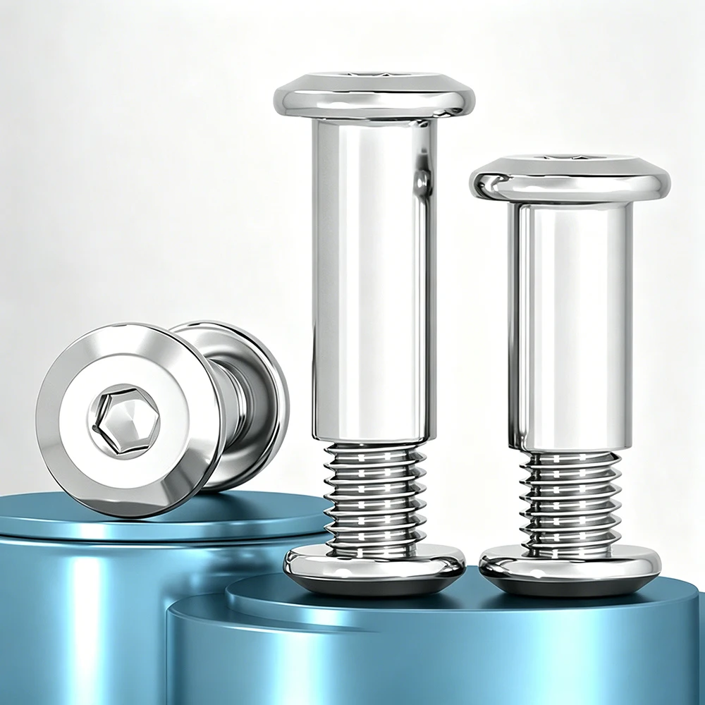 Hexagon Socket Head Furniture Rivet Connector Metal Hex Chicago Screws Insert Joint Sleeve Cap Nut Set M1.6 M2 M3 M4 M5 M6-M10