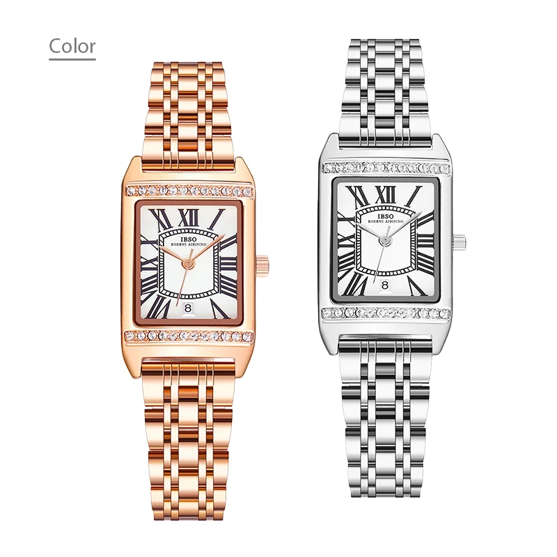 Luxury Brand Women Rectangular Watch Small Golden Romantic Hand Clock Female Steel Waterproof Elegant Ladies Quartz Wristwatch