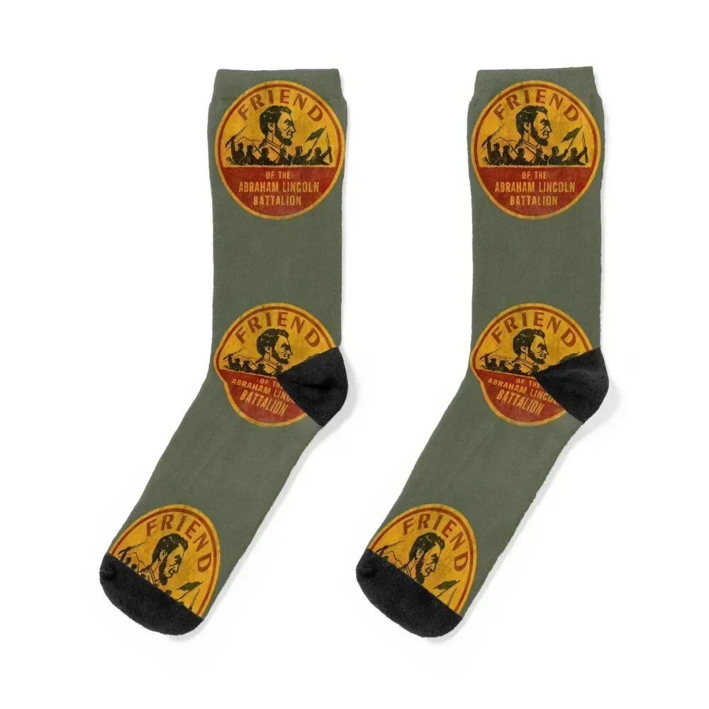 Friend of the Abraham Lincon Batallion Socks valentine gift ideas winter gifts short christmas stocking Women's Socks Men's