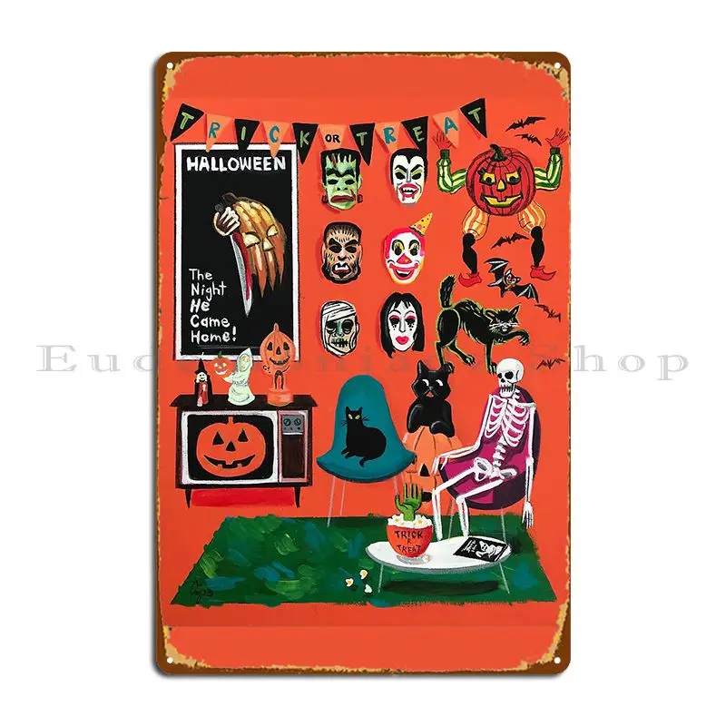 Halloween Freak Metal Plaque Poster Customize Custom Home Wall Decor Cinema Tin Sign Poster