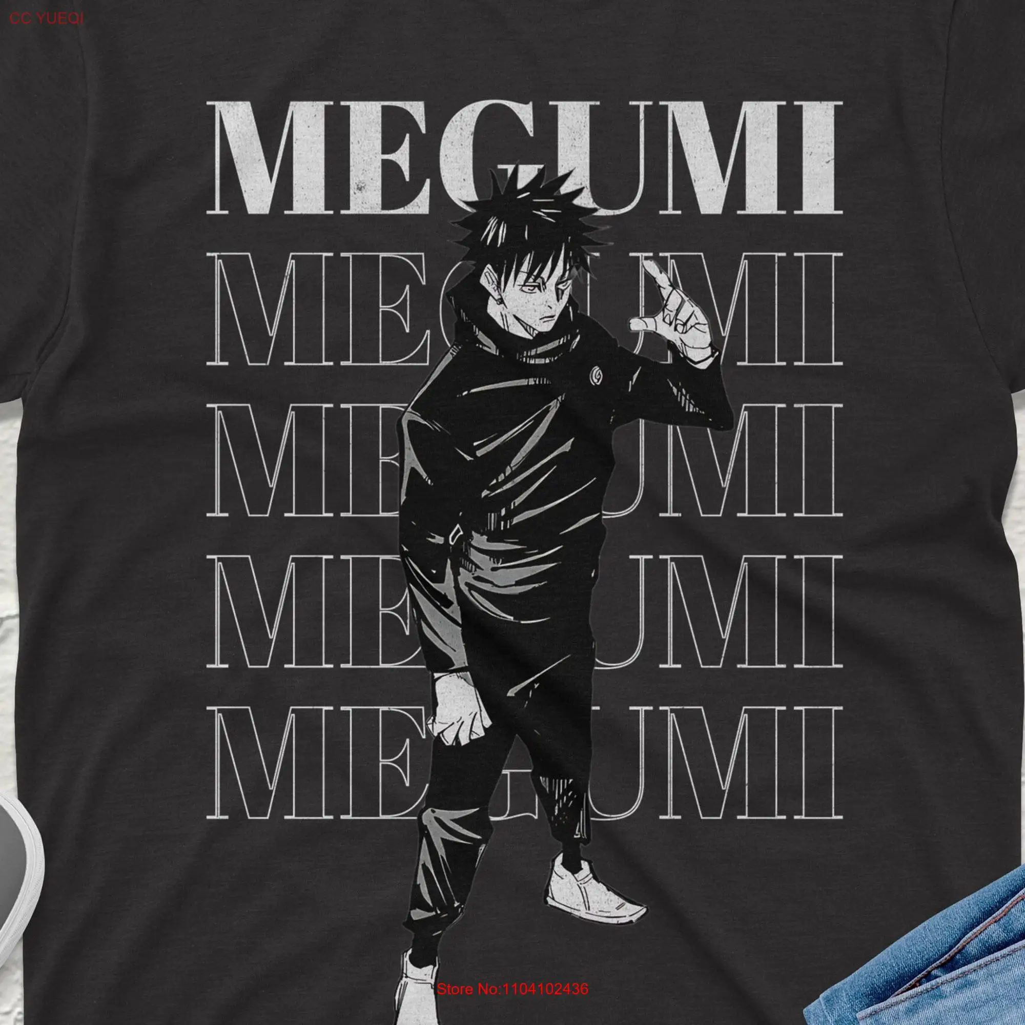 Megumi jujutsu Kaisen เสื้อยืดวินเทจสตรีทเครื่องแต่งกายคุณภาพพรีเมี่ยมเครื่องแต่งกายที่มีตัวละครที่คุณชื่นชอบเหมาะสำหรับ