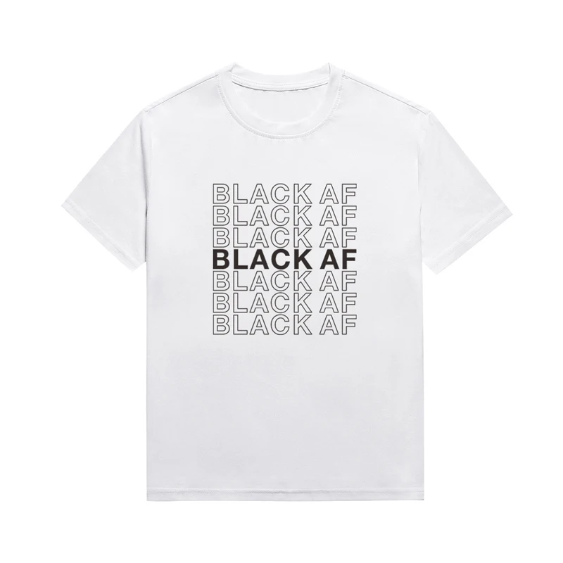 

Newest Black Af Melanin Slogan Top Summer Basic Short Sleeve Tee Custom T Shirt For Women