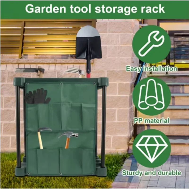 Multi-Purpose Yard Shed,Lightweight Storage Rack for Farm Tools,Garden Tool Equipment Storage and Garden Tool Organizer Stand.