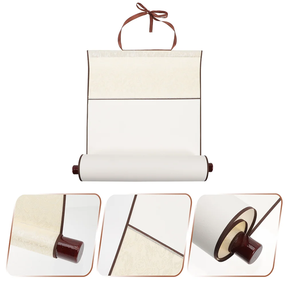 3 Pcs Hanging Scroll Blank Chinese Calligraphy Paper Mini Scrolls Pattern for Dressmaking Aged