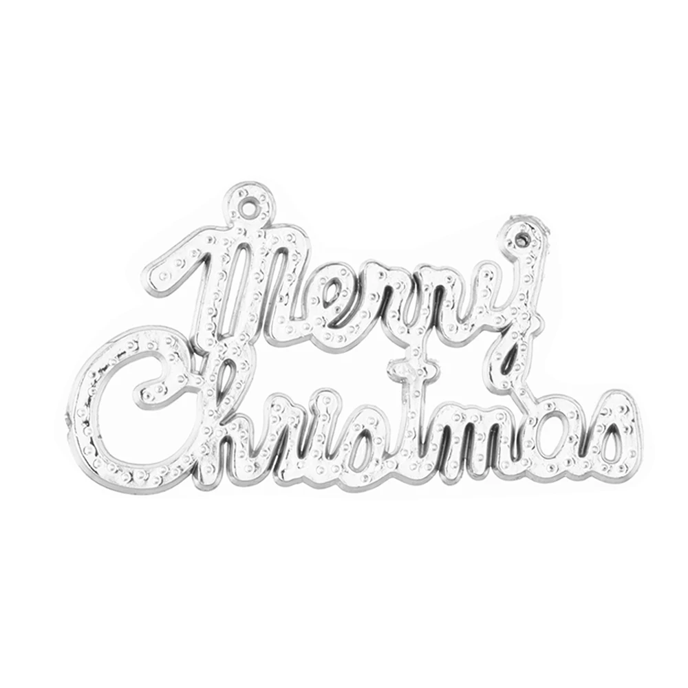 Home DIY Christmas Accessories English Letter Hanging Ornament Merry Christmas Pendant Xmas Tree Decor
