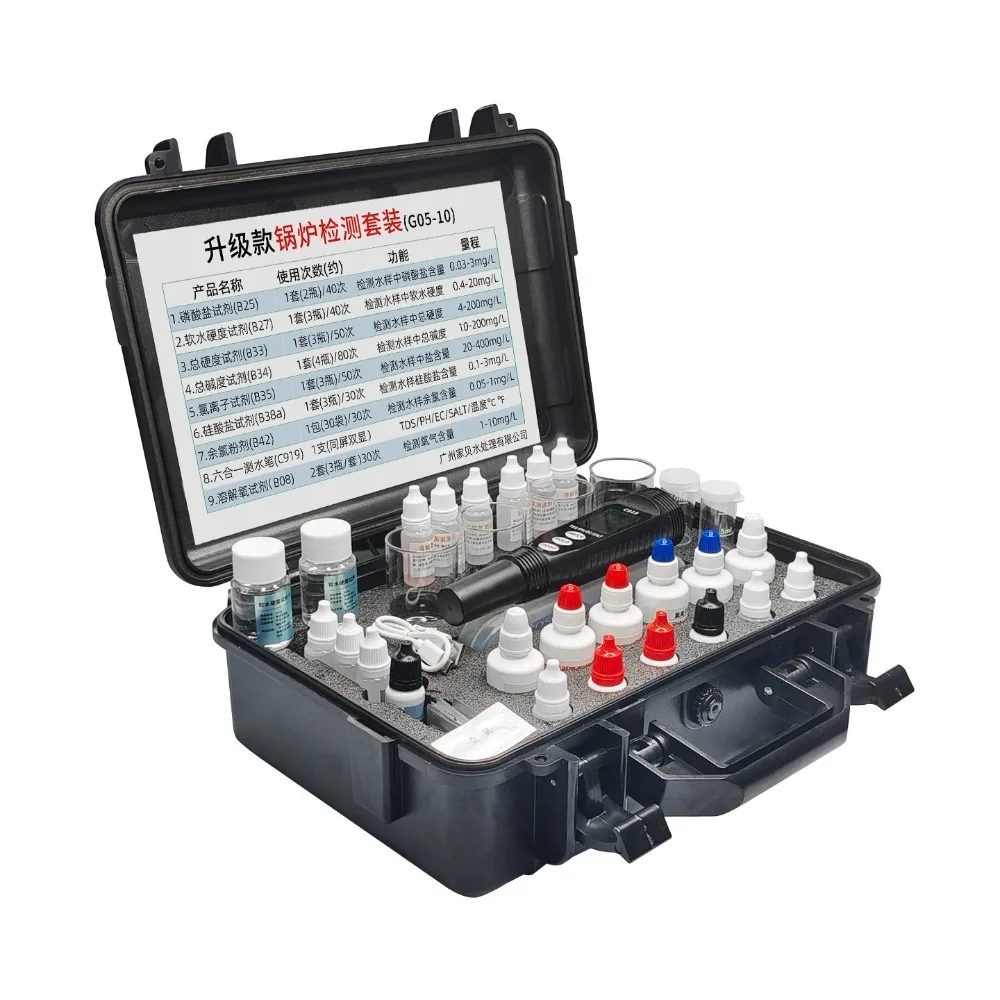 

Boiler Water Quality Testing Toolbox Phosphate Chloride Ion Hardness Alkalinity Air Conditioning Softening Water Tester