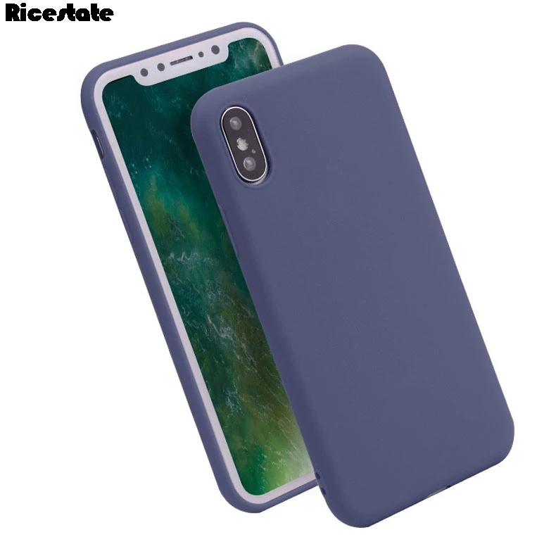 Ricesestate Fall für iPhone x xr xs max matt einfarbig Fall für iPhone 10 zehn x xs max xr Abdeckung schützen Haut Silikon Fall – Detail 15
