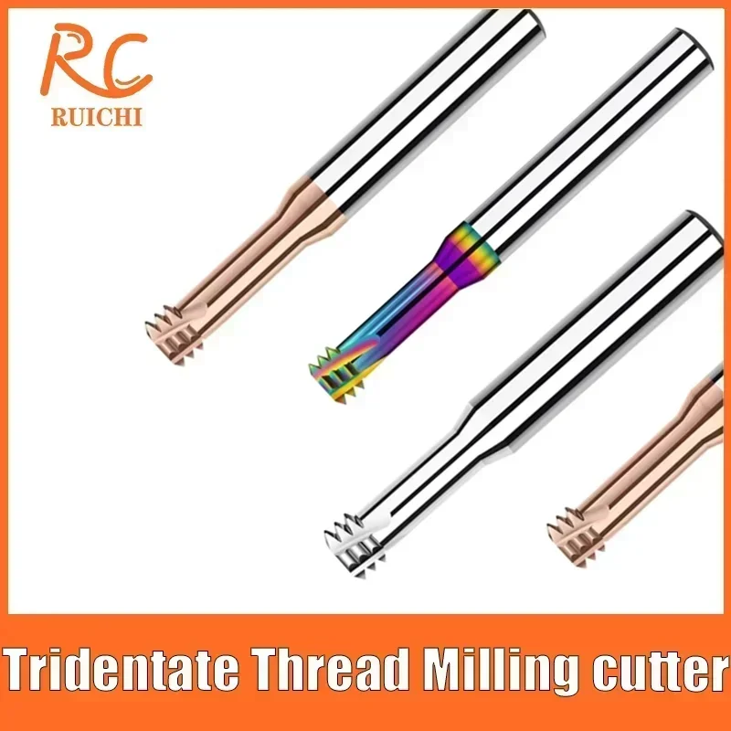 

Новый DLC M1-M16 HRC65 Трезубельная резьбовая фреза с тремя зубьями, обработка алюминия, резьбовые фрезы из вольфрамовой стали и сплава