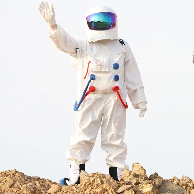 Disfraz de Astronauta para Niños y Adultos, Conjunto Completo con Casco, para Halloween, Cosplay, Actuaciones, Traje Espacial Realista 2026