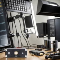 10W 1-to-2 Antenna Switch Aluminum Alloy DC-500Mhz RF Switch Portable SDR Transceivers Radio Switch