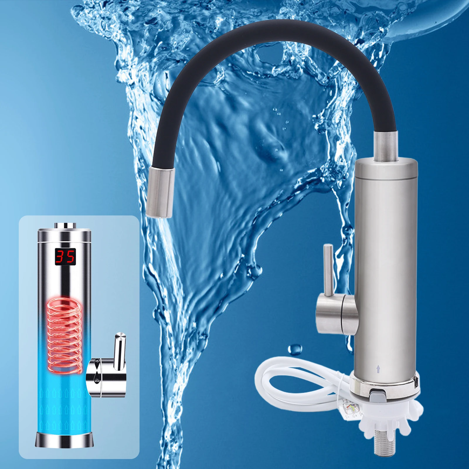 Instantaneous Electric Water Heater Kitchen Sink Faucet Instantaneous Faucet 3KW