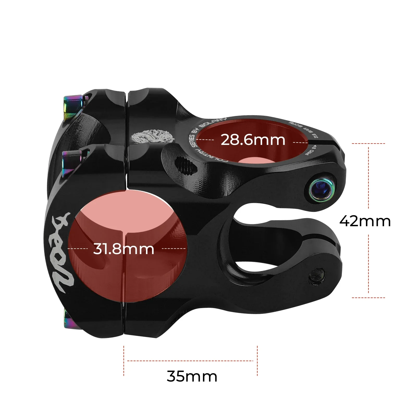 

BOLANY NY-35S DH MTB Bicycle Stem Ultra-Short 35mm Forged Aluminum Alloy Handlebar Clamp for Downhill Riding Bicycle Accessories
