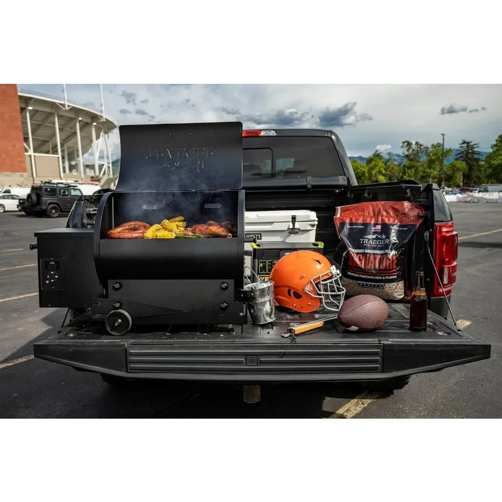 Grills Tailgater 20 Portable Wood Pellet Grill and Smoker, Black, 300 sq in charcoal grill