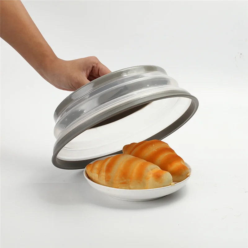 

AA81-2-In-1 Foldable Microwave Splash Guard And Vegetable Washing Strainer The Ultimate Space-Saving Kitchen Essential